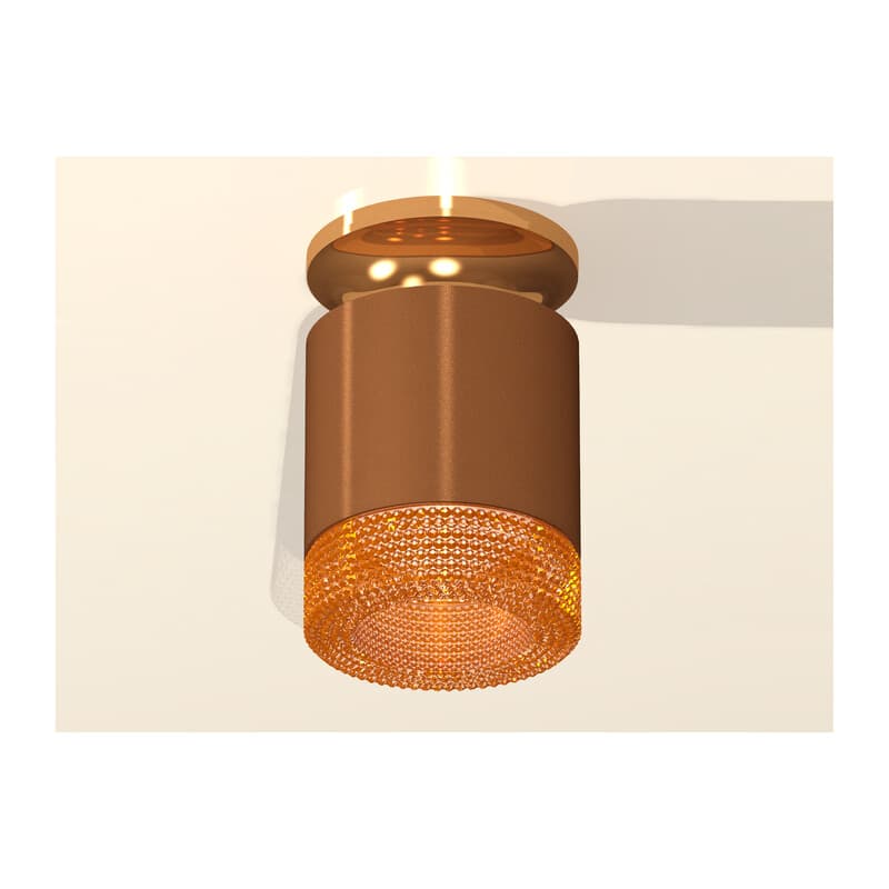 Комплект накладного светильника с композитным хрусталем XS7404122 SCF/PYG/CF кофе песок/золото желтое полированное/кофе MR16 GU5.3 (N7929, C7404, N7195) Ambrella Light 3