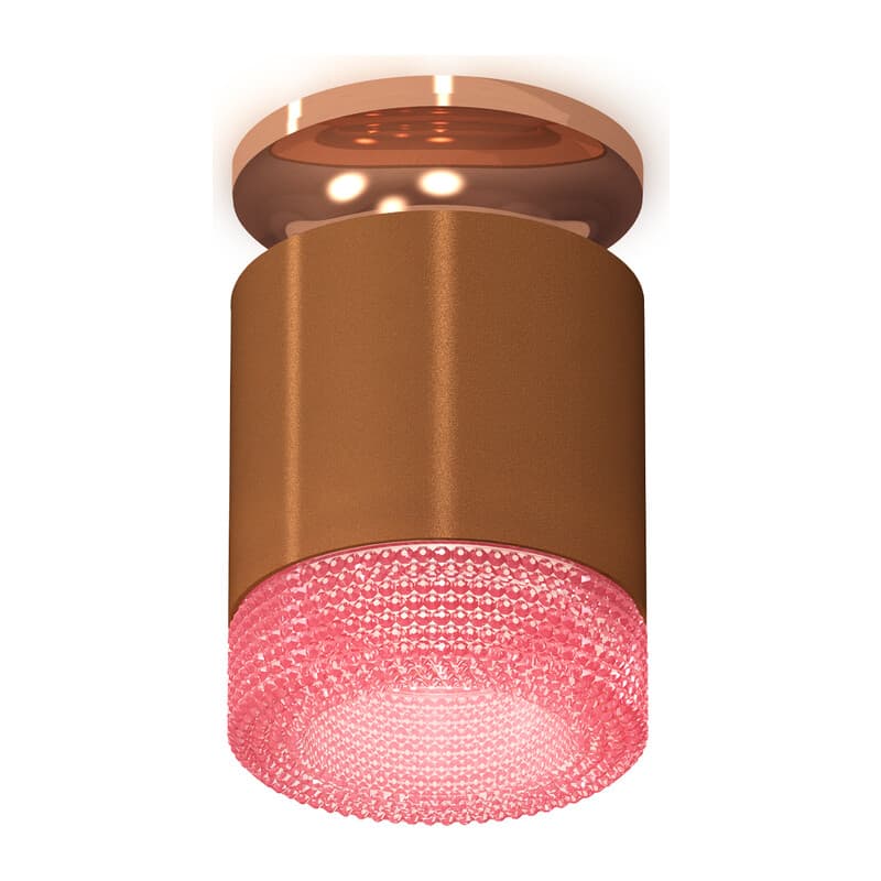 Комплект накладного светильника с композитным хрусталем XS7404142 SCF/PPG/PI кофе песок/золото розовое полированное/розовый MR16 GU5.3 (N7930, C7404, N7193) Ambrella Light 2