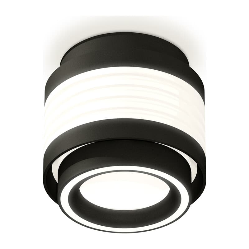 Комплект накладного светильника с акрилом XS8432002 SBK/FR черный песок/белый матовый GX53 (C8432, N8434) Ambrella Light 4