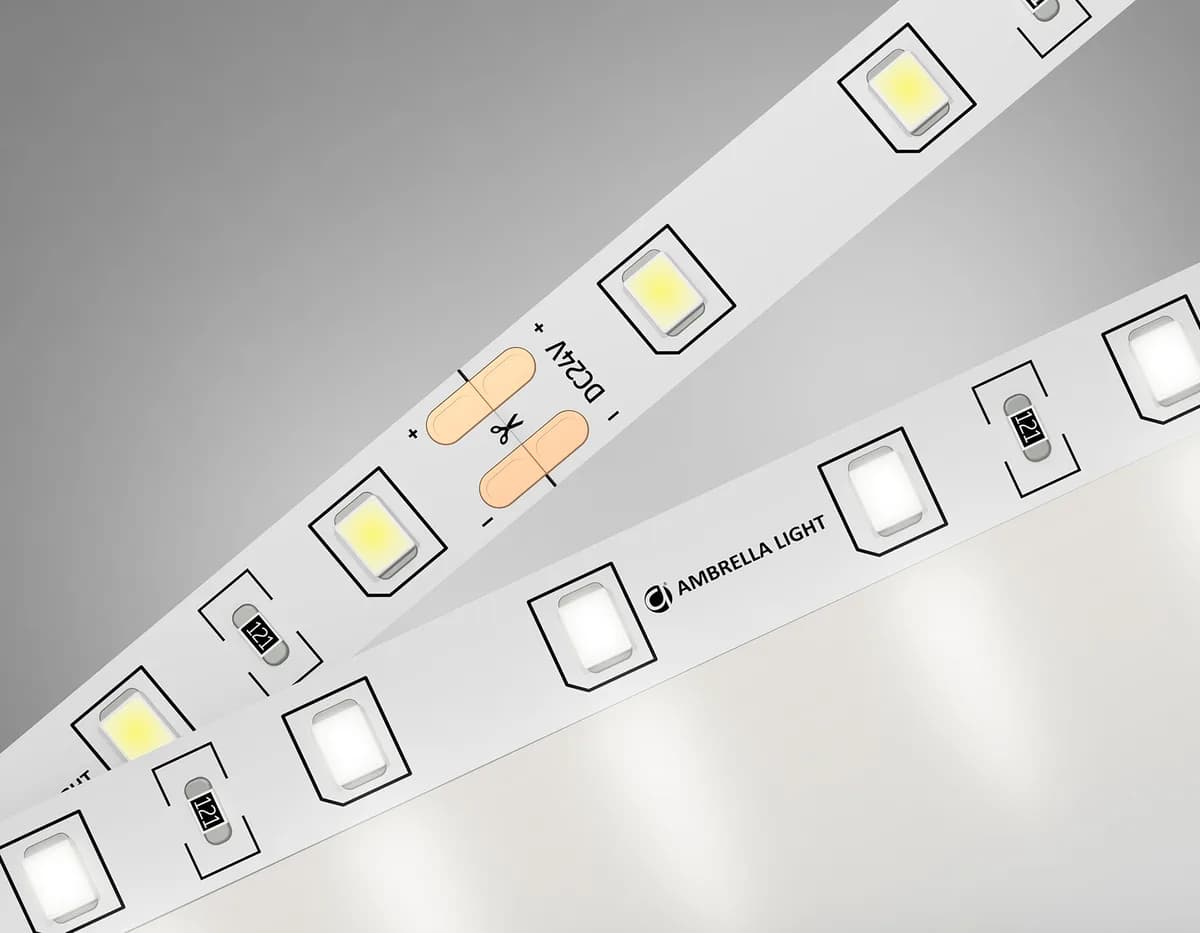 Светодиодная лента Ambrella Light GS3002 2835 60Led /6W m/ 24V IP20 4500K 5m GS3002 2835 60Led/ 6W m/ 24V IP20 4500K/ 5000*8*1.2mm (2 конт.) Ambrella Light
