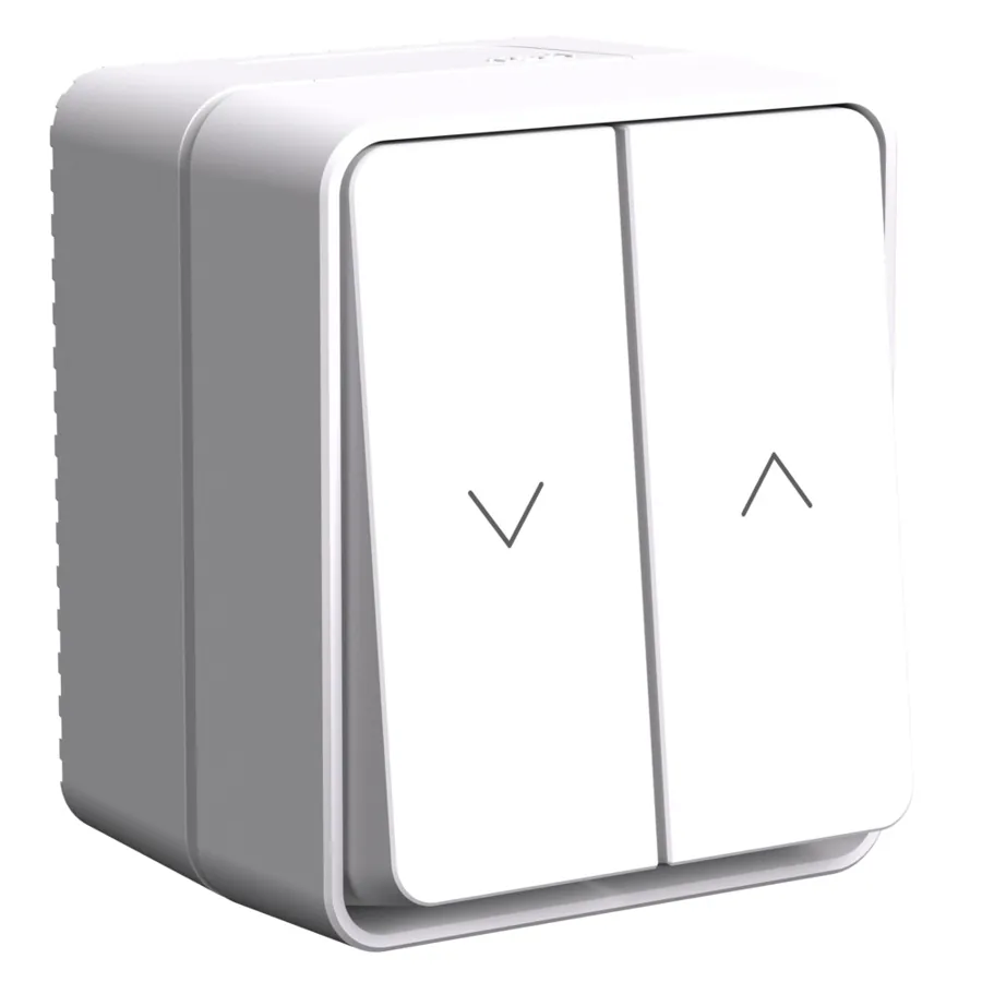 ATLASDESIGN PROFI IP54 О/У 2-клавишный ВЫКЛЮЧАТЕЛЬ ДЛЯ ЖАЛЮЗИ, сх.4, 10А, БЕЛЫЙ