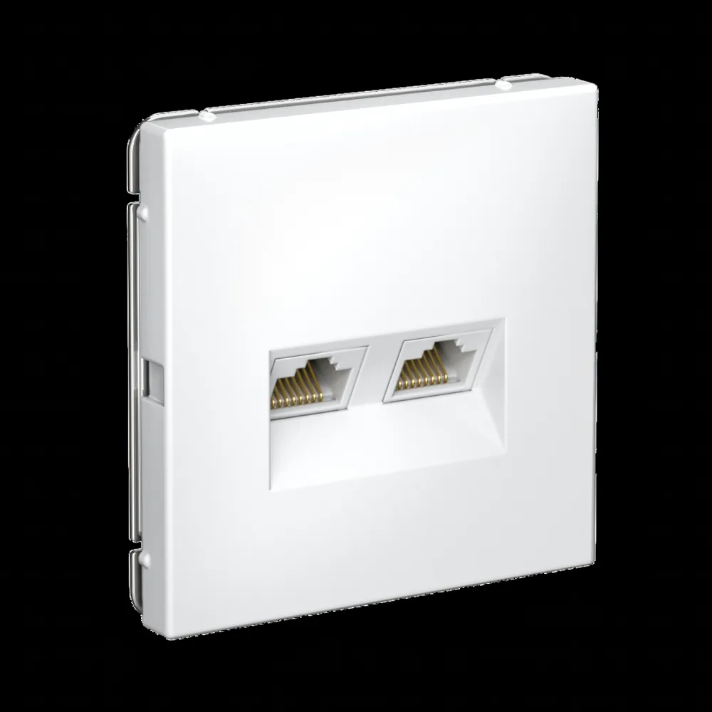 ArtGallery РОЗЕТКА двойная компьютерная RJ45+RJ45, кат. 5е, механизм, БЕЛЫЙ 2