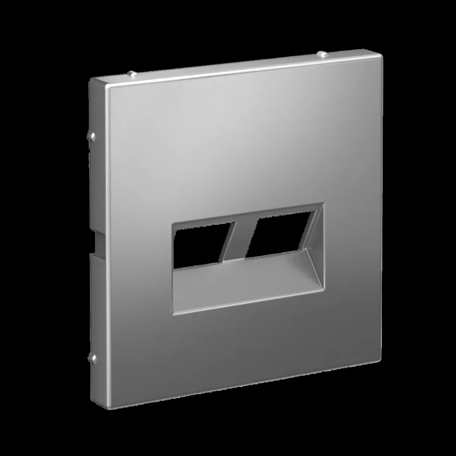 ArtGallery НАКЛАДКА ДВОЙНАЯ для информационных функций типа Keystone, СТАЛЬ 2