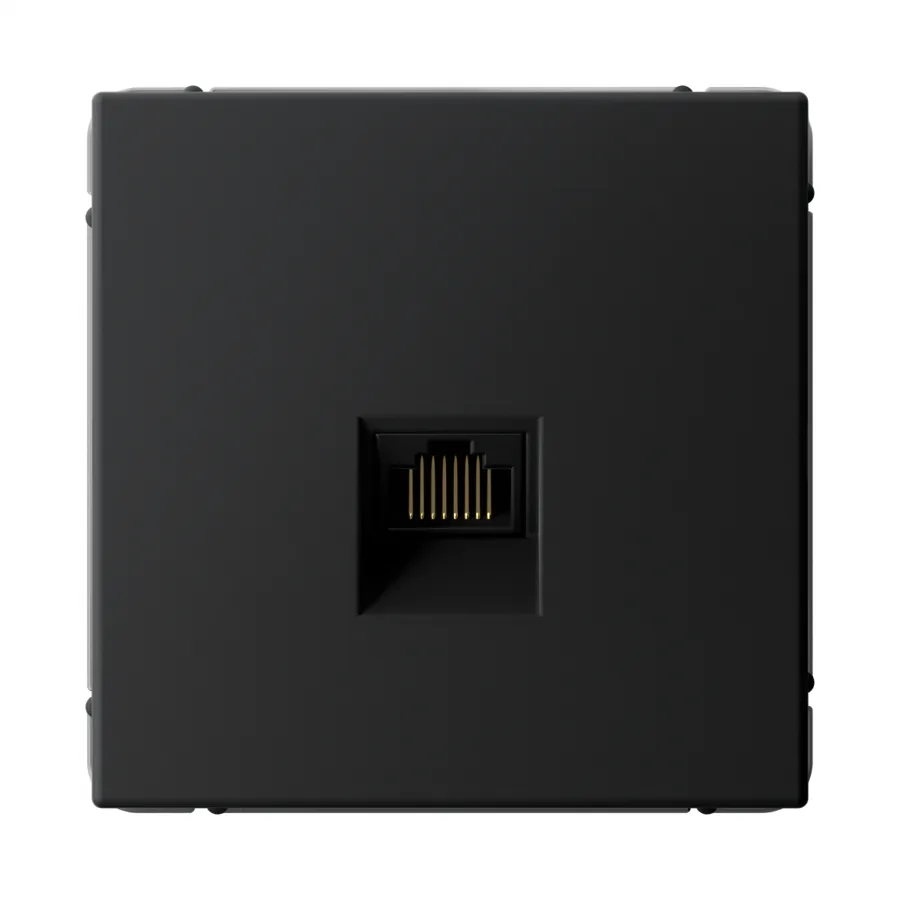 ArtGallery РОЗЕТКА компьютерная RJ45, кат. 5е, механизм, ЧЕРНЫЙ ШЕЛК