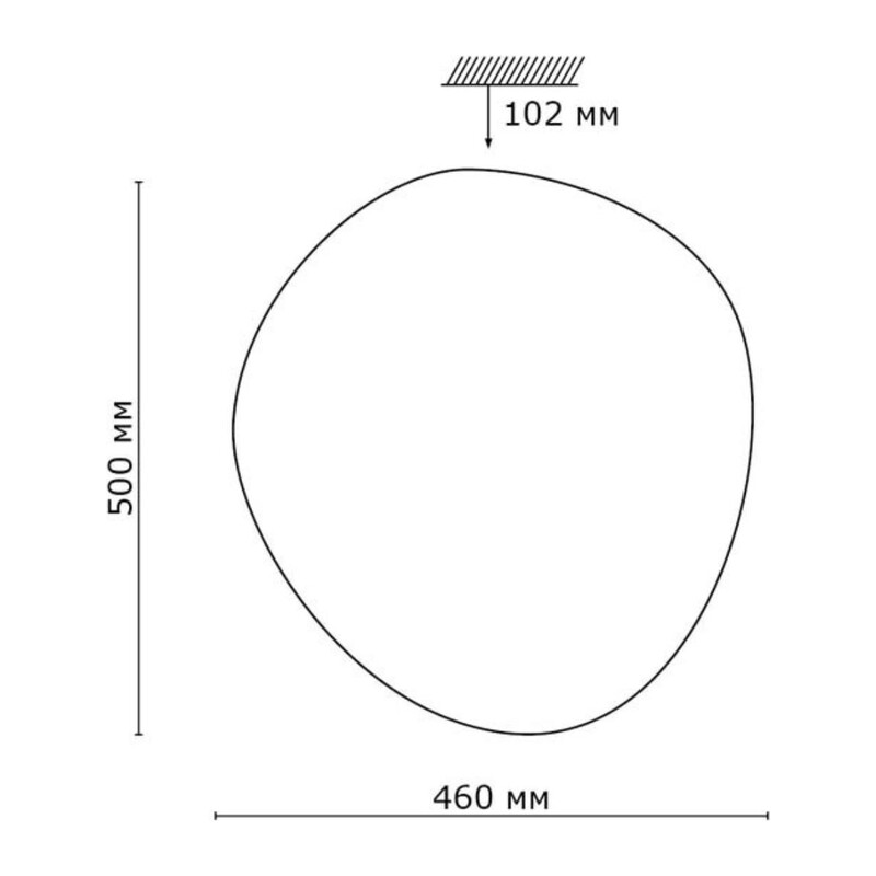 2039/DL COLOR SN 084 Светильник пластик/белый LED 48Вт 3000-6300K 500х460 IP43 пульт ДУ STONE 2