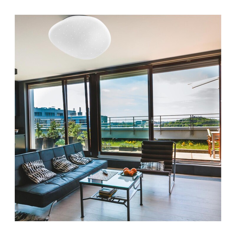 2039/DL COLOR SN 084 Светильник пластик/белый LED 48Вт 3000-6300K 500х460 IP43 пульт ДУ STONE 3