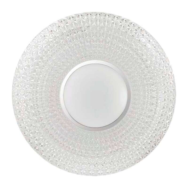 2048/DL PALE SN 000 Светильник пластик/белый/прозрачный/хром LED 48Вт 3000-6300K D420 IP43 пульт ДУ VISMA