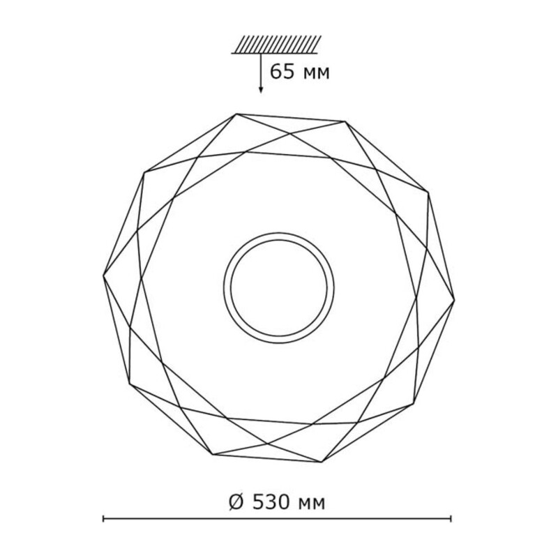 2057/EL PALE SN 000 Светильник пластик/белый/хром LED 72Вт 3000-6000K D530 IP43 пульт ДУ PRISA