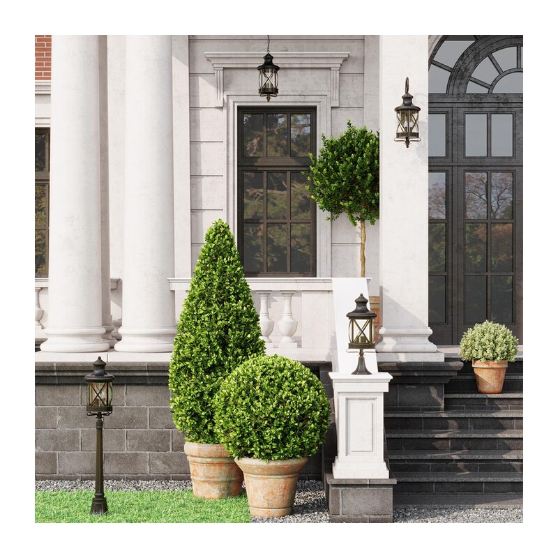 4045/1C NATURE ODL18 701 черный/зол.патина Уличный потолочный светильник IP44 E27 60W 220V SATION 5