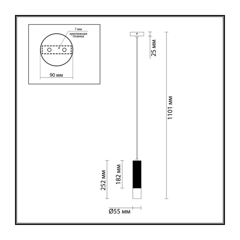 3876/1L HIGHTECH ODL19 399 черный с золотом Подвесной светильник GU10 1*50W 220V KIKO 2
