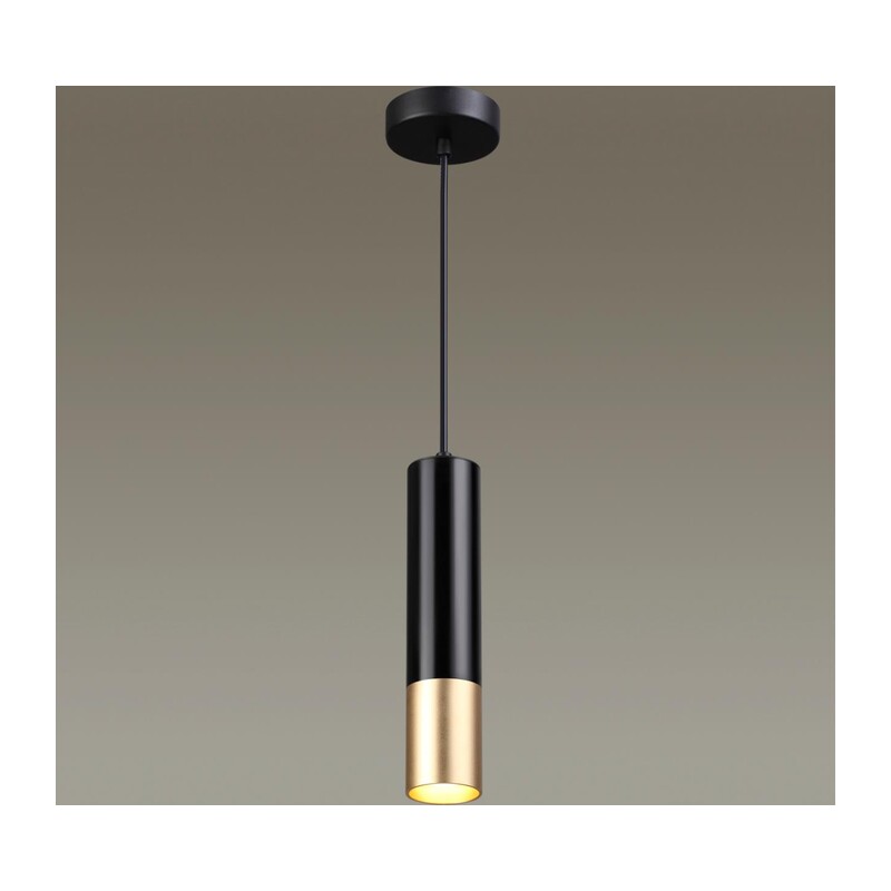 3876/1L HIGHTECH ODL19 399 черный с золотом Подвесной светильник GU10 1*50W 220V KIKO 3