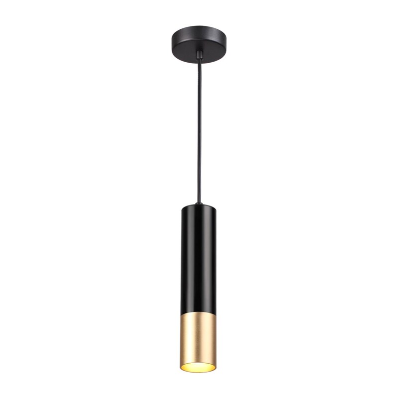 3876/1L HIGHTECH ODL19 399 черный с золотом Подвесной светильник GU10 1*50W 220V KIKO