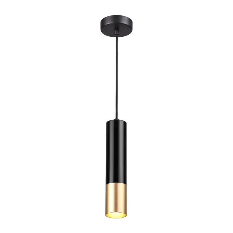 3876/1L HIGHTECH ODL19 399 черный с золотом Подвесной светильник GU10 1*50W 220V KIKO
