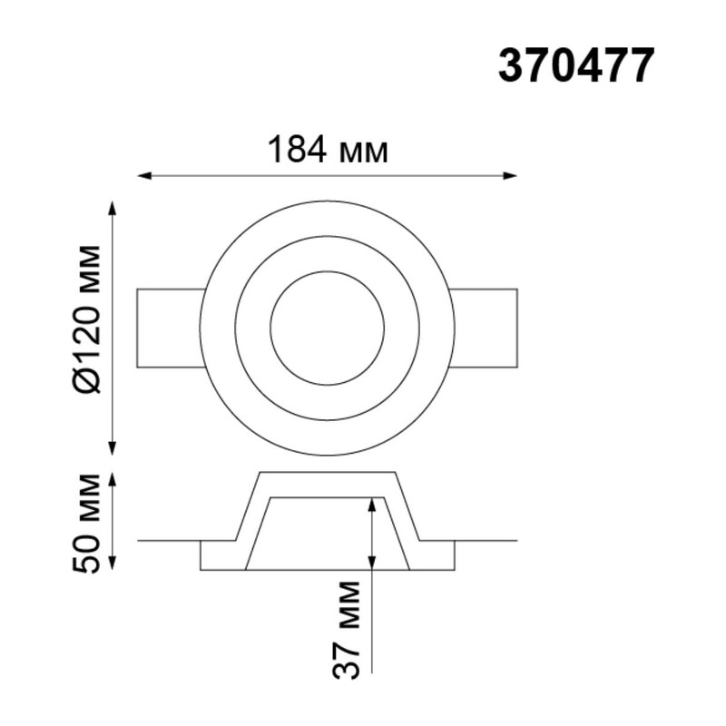 370477 SPOT NT19 634 белый гипс Встраиваемый под покраску светильник IP20 GU10 50W 220V YESO