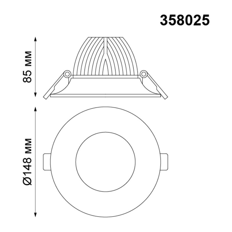 358025 SPOT NT19 532 белый Встраиваемый светильник IP20 LED 4100К 20W 220V GLOK