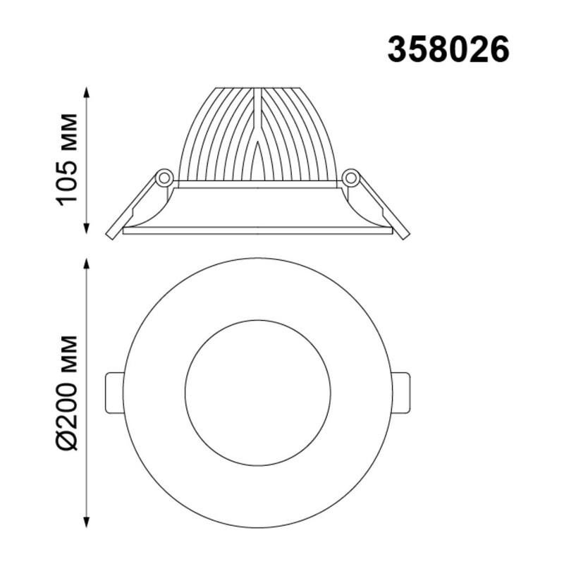 358026 SPOT NT19 532 белый Встраиваемый светильник IP20 LED 4100К 30W 220V GLOK