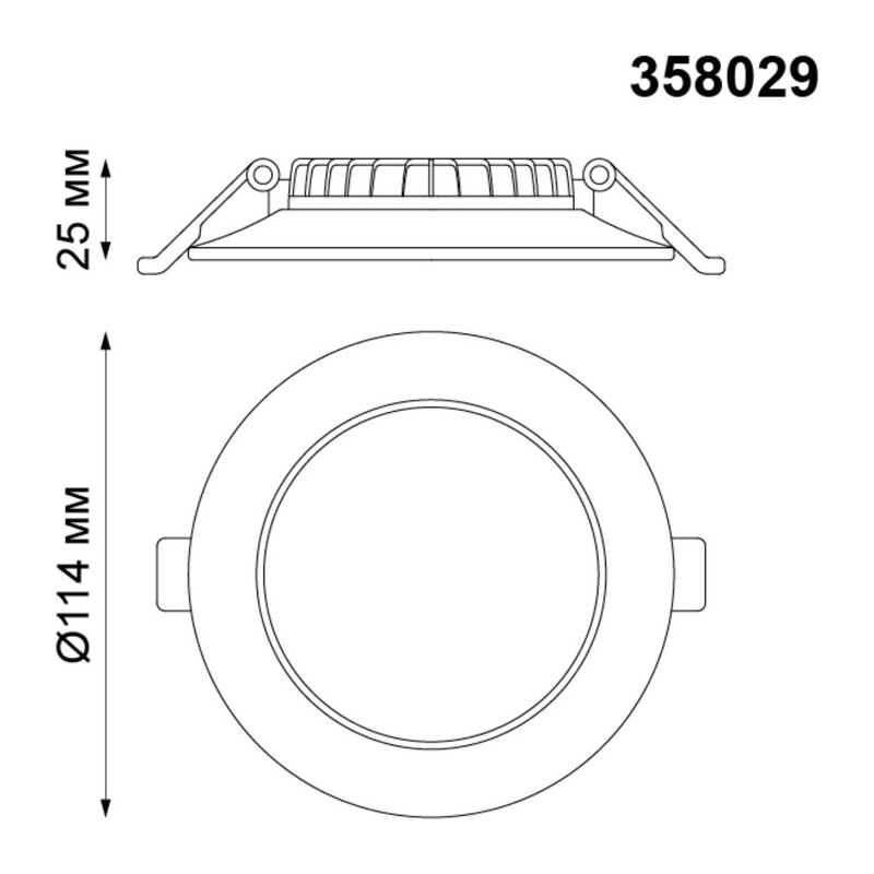 358029 SPOT NT19 564 белый Встраиваемый светильник IP20 LED 4100К 10W 220V LUNA