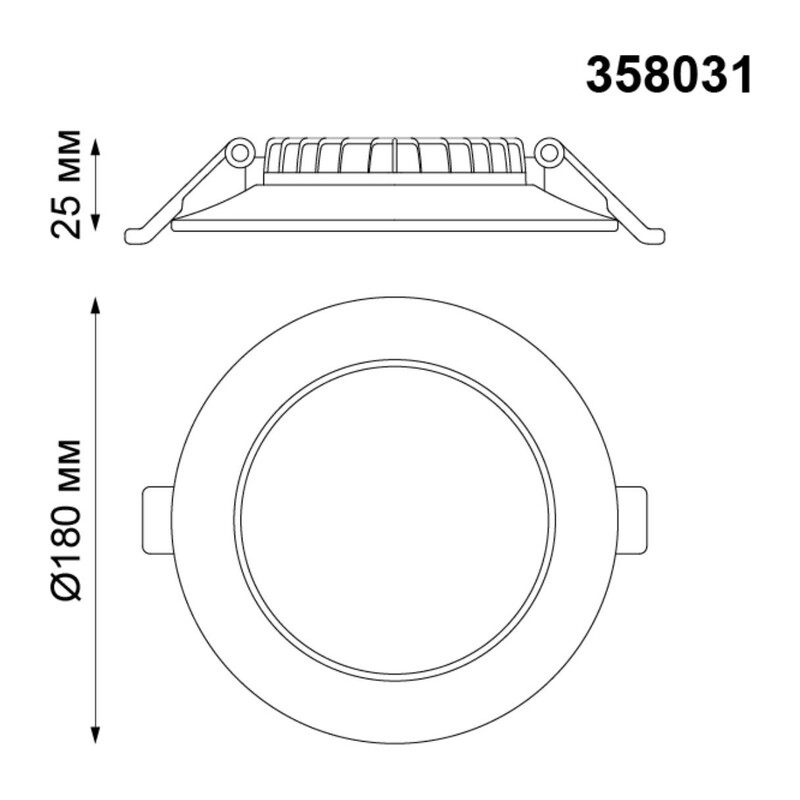 358031 SPOT NT19 564 белый Встраиваемый светильник IP20 LED 4100К 20W 220V LUNA