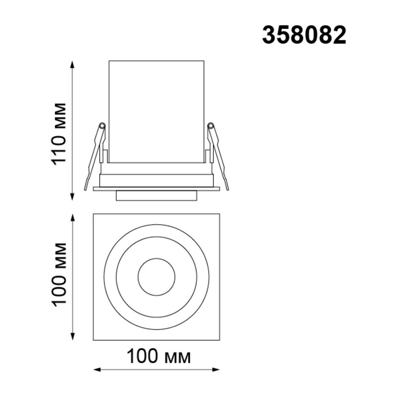 358082 SPOT NT19 528 белый/черный Встраиваемый светильник IP20 LED 3000К 12W 220V LANZA