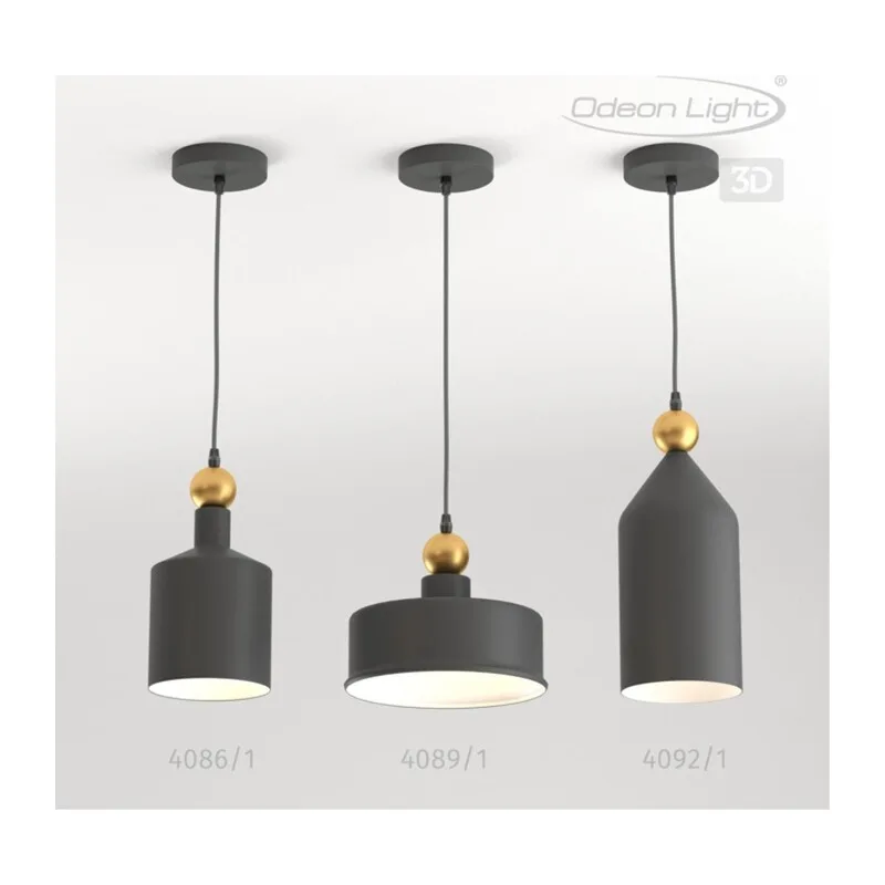 4085/1 PENDANT ODL19 417 темн.серый/золотой Подвес Е27 1*40W 220V BOLLI 3