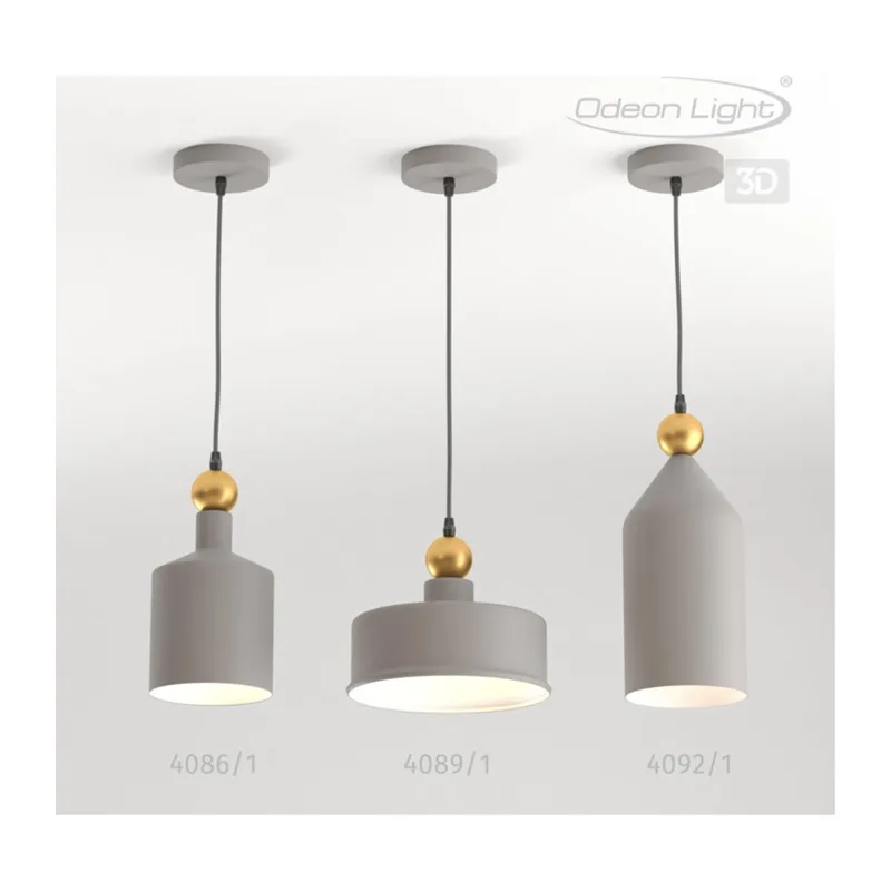 4086/1 PENDANT ODL19 417 серый/золотой Подвес Е27 1*40W 220V BOLLI 4