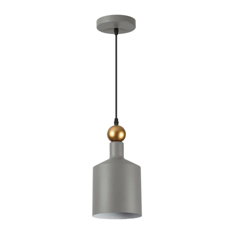 4086/1 PENDANT ODL19 417 серый/золотой Подвес Е27 1*40W 220V BOLLI