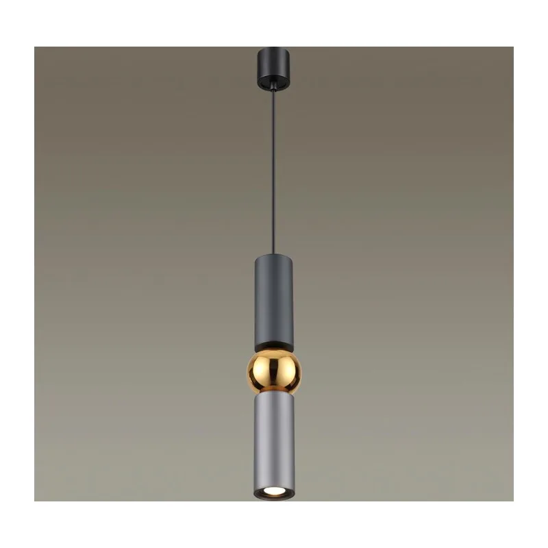 4071/5L L-VISION ODL19 397 серый/золото Подвес GU10 1*5W SAKRA