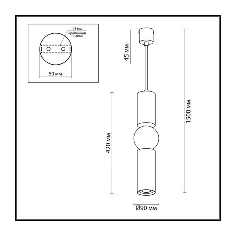 4074/5L L-VISION ODL19 397 черный/золото Подвес GU10 1*5W SAKRA 2