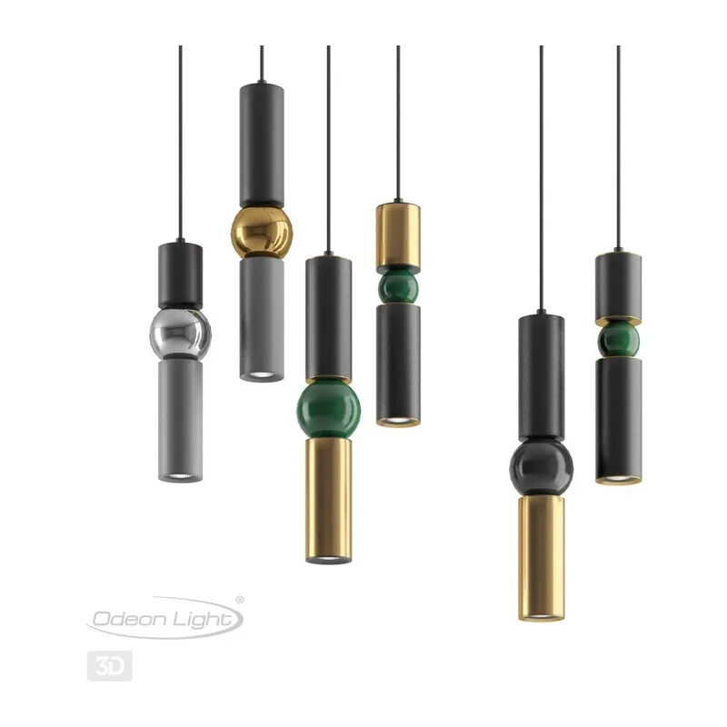 4074/5L L-VISION ODL19 397 черный/золото Подвес GU10 1*5W SAKRA 4