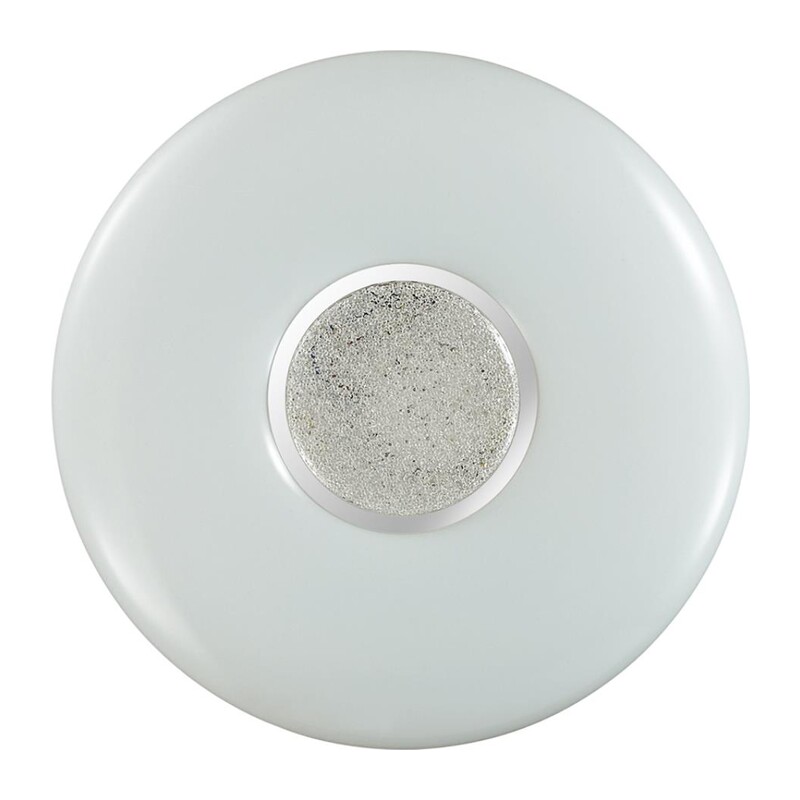 2074/DL PALE SN 000 Светильник пластик/белый/хром/прозрачный LED 48Вт 3000-6300K D410 IP43 пульт ДУ LAZANA