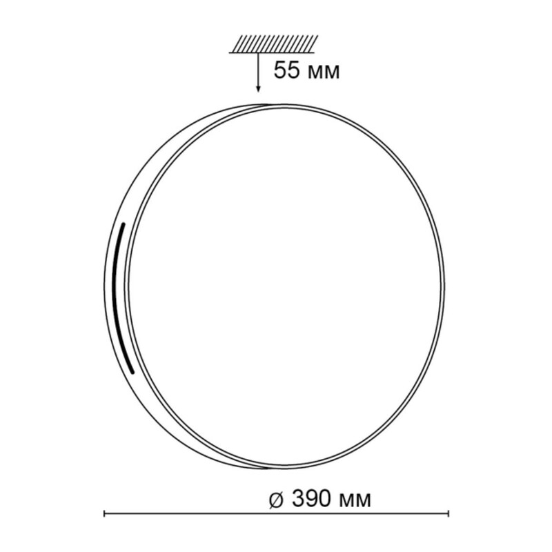 2075/DL PALE SN 000 Светильник пластик/белый/коричневый LED 48Вт 3000-6300K D390 IP43 пульт ДУ GETA COFFEE 2