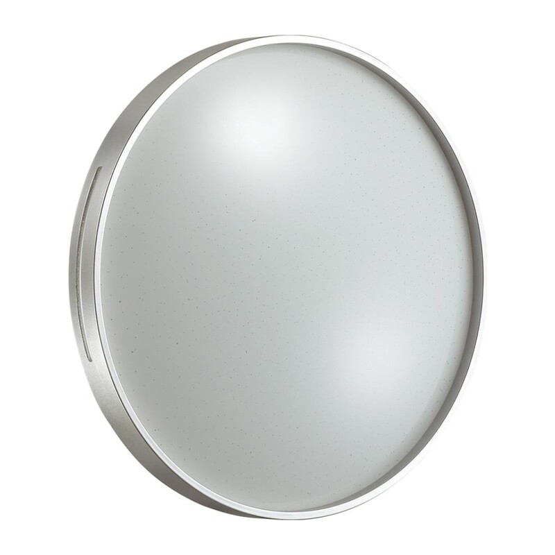 2076/DL PALE SN 000 Светильник пластик/белый/серебристый LED 48Вт 3000-6300K D390 IP43 пульт ДУ GETA SILVER