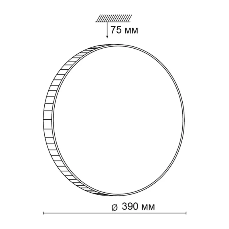 2077/DL PALE SN 194 Светильник пластик/белый/прозрачный LED 48Вт 3000-6300K D390 IP43 пульт ДУ DINA 4
