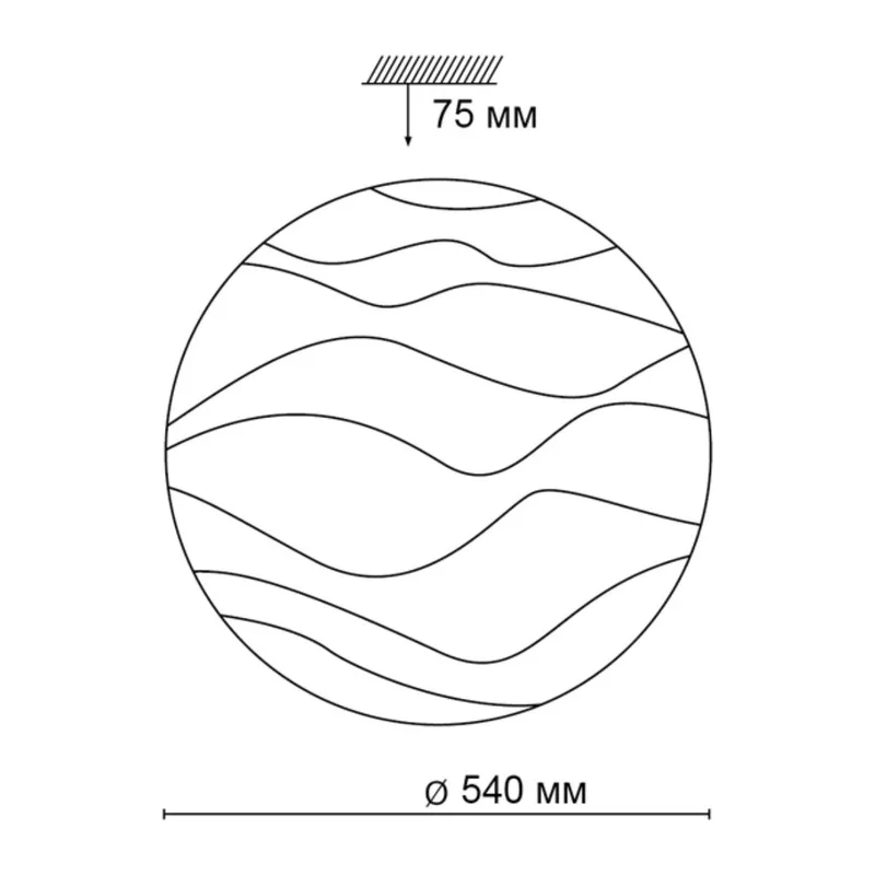 2090/EL PALE SN 067 Светильник пластик/белый LED 72Вт 3000-6300K D540 IP43 пульт ДУ ERICA 4