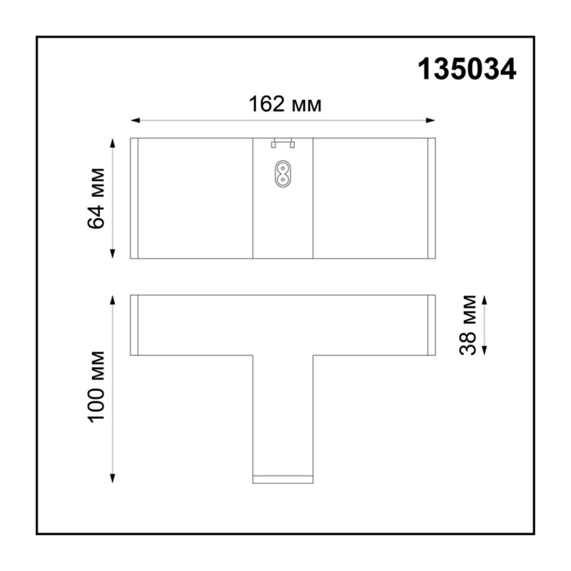 135034 OVER NT19 143 черный Соединитель - Т IP20 24V RATIO