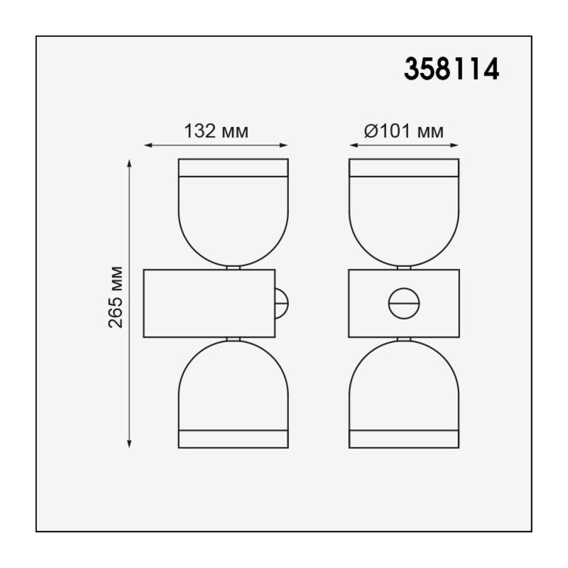 358114 STREET NT19 366 темно-серый  Ландшафтный настен.светильник IP65 LED 3000К 20W GALEATI