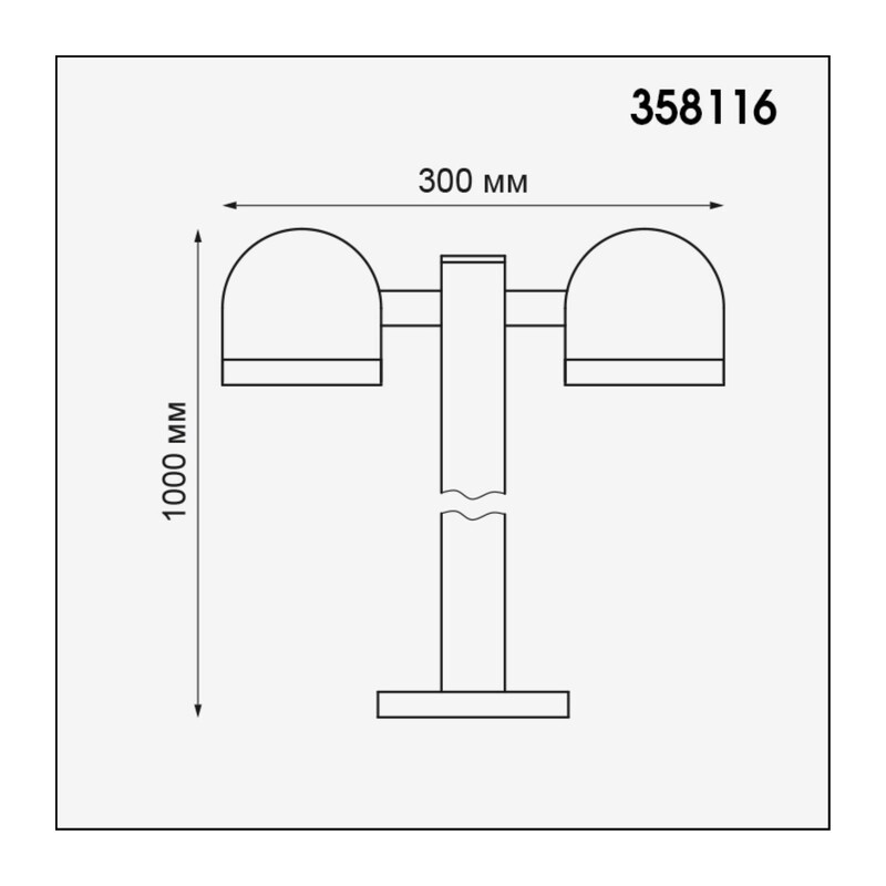 358116 STREET NT19 367 темно-серый  Ландшафтный светильник IP65 LED 3000К 20W 100-240V GALEATI 2