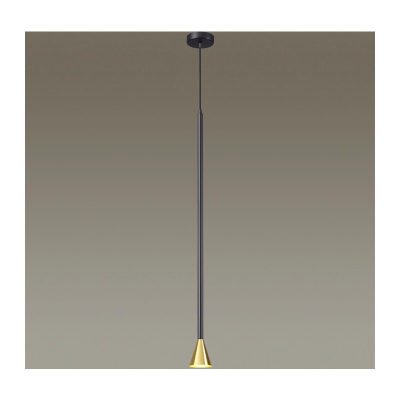 3884/1GB HIGHTECH ODL20 349 черно-золотистый/металл Подвесной светильник LED GU10 7W 220V PIPA 3