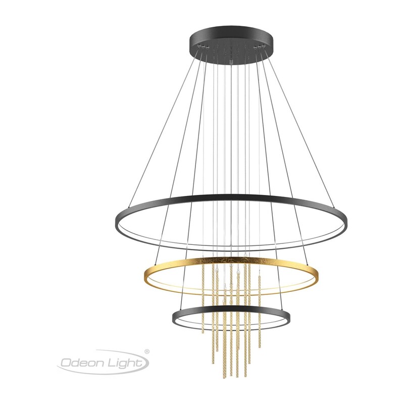 3901/99L L-VISION ODL20 521 золотистый/стекло/металл Подвесной светильник LED 4000K 113W 220V MONICA 2