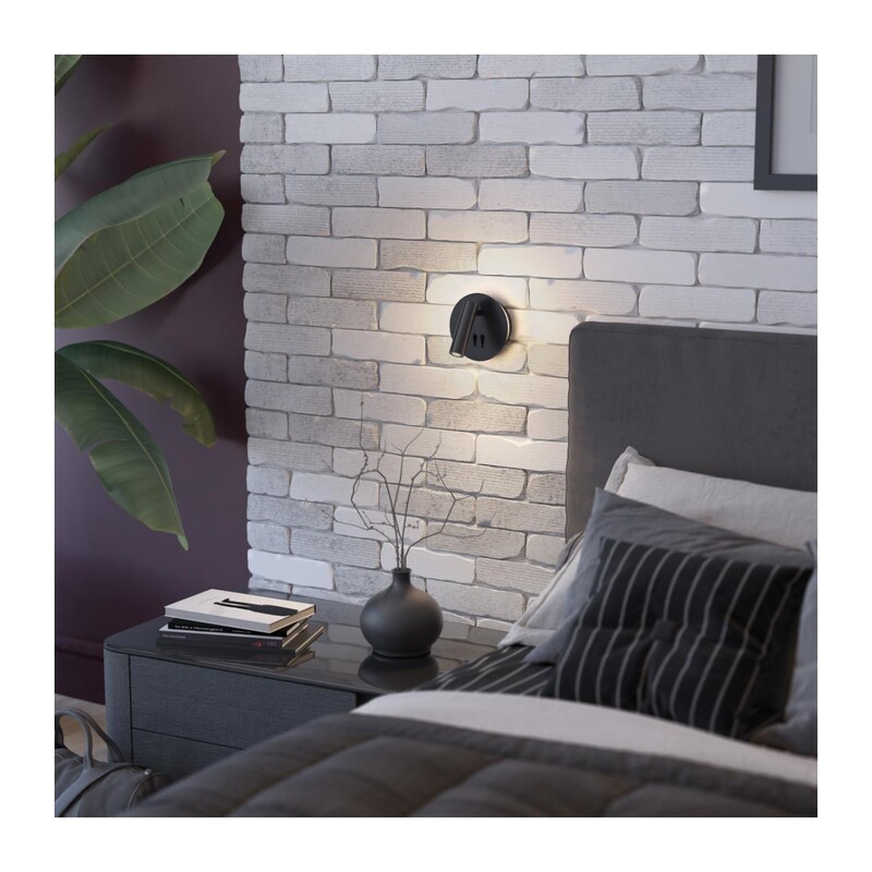 3911/9WL HIGHTECH ODL20 471 черн/металл Наст-й св-к с лампой д/чтения с выкл LED 9W 3000K 220V BEAM 5