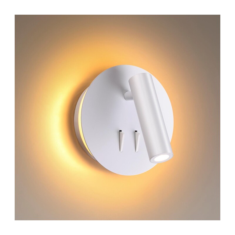 3912/9WL HIGHTECH ODL20 471 бел/металл Наст-й свет-к с лампой д/чтения с выкл LED 9W 3000K 220V BEAM 3