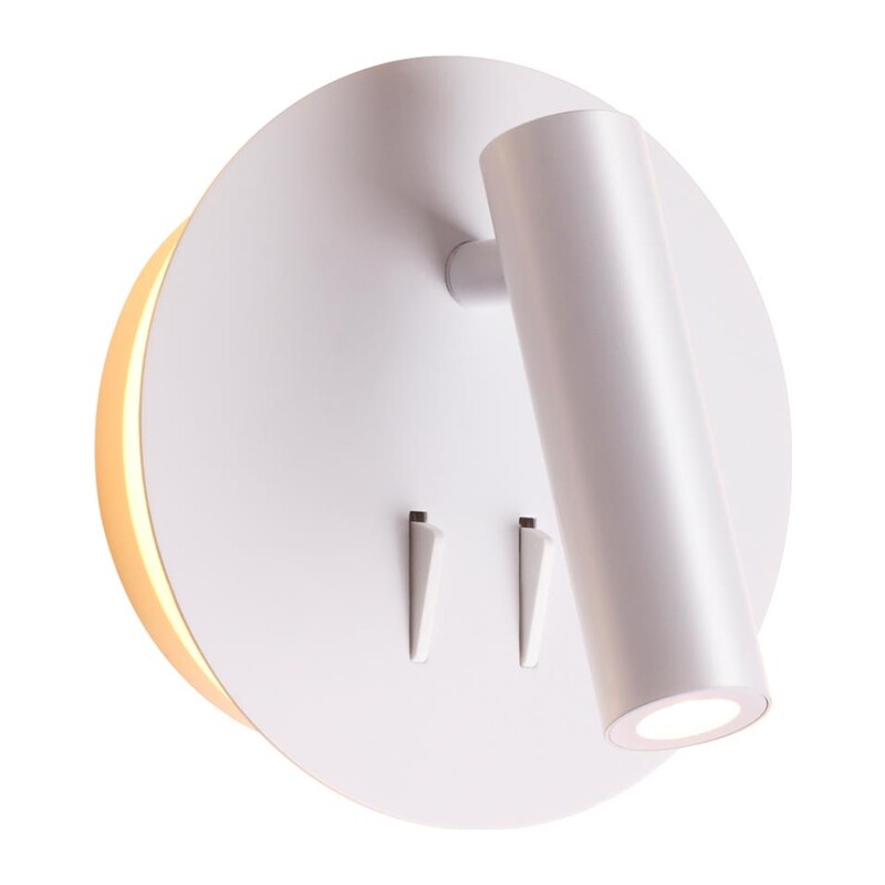 3912/9WL HIGHTECH ODL20 471 бел/металл Наст-й свет-к с лампой д/чтения с выкл LED 9W 3000K 220V BEAM