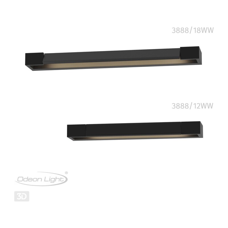 3888/12WB HIGHTECH ODL20 495 черн/металл Настен.поворотн.светильник LED 4000K 12W 220V IP44 ARNO 2