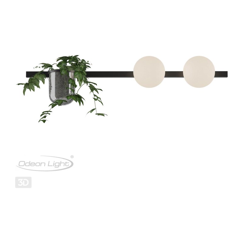4681/2W WALLI ODL20 463 черный/белый Настенный светильник E14 2*40W 220V FLOWER 2