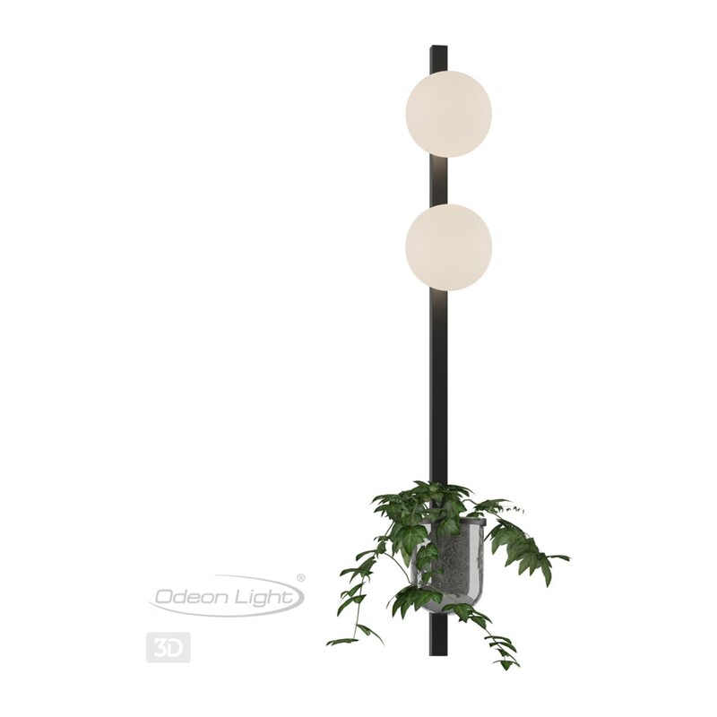 4681/2WA WALLI ODL20 463 черный/белый Настенный светильник E14 2*40W 220V FLOWER 2