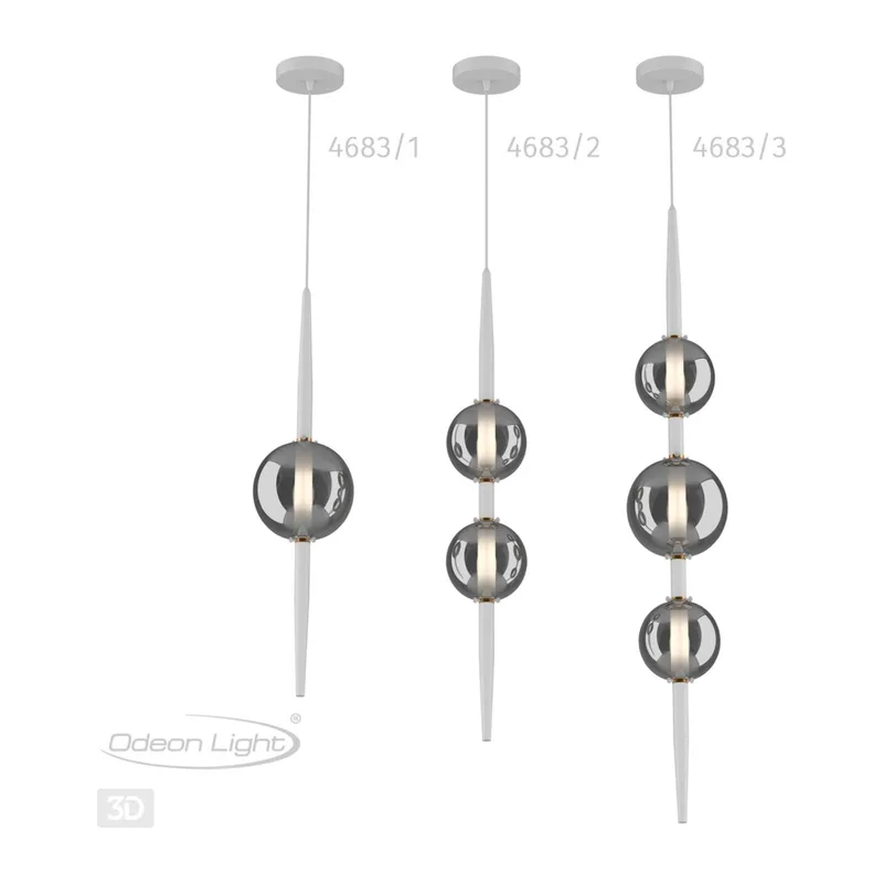 4683/1 PENDANT ODL20 356 белый /дымчатый Подвес G9 5W 220V LAZIA 4