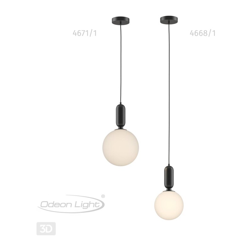 4671/1 PENDANT ODL20 393 черный/белый Подвес E27 1*40W (тип лампы СВЕЧА ) 220V OKIA 2