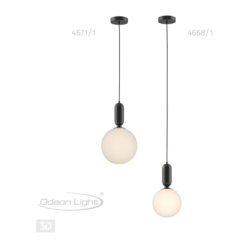 4671/1 PENDANT ODL20 393 черный/белый Подвес E27 1*40W (тип лампы СВЕЧА ) 220V OKIA 4