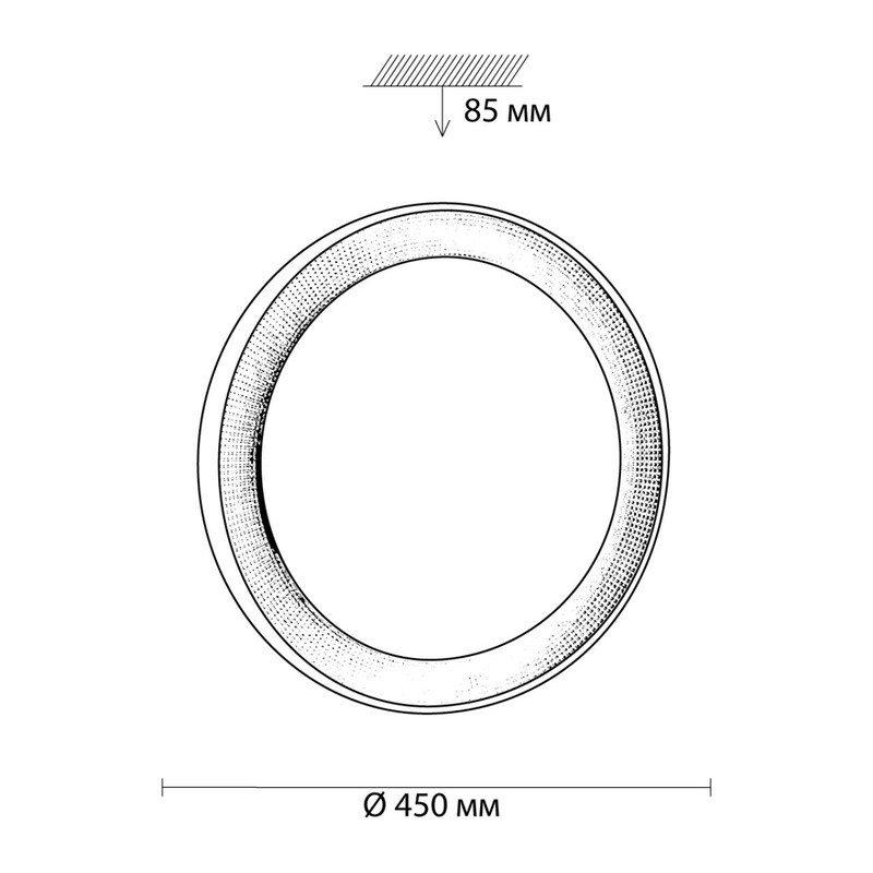 3031/DL TAN SN 000 Светильник пластик/белый/прозрачный LED 48Вт 3000-6500K D450 IP43 пульт ДУ/ LampSmart ASUNO 2
