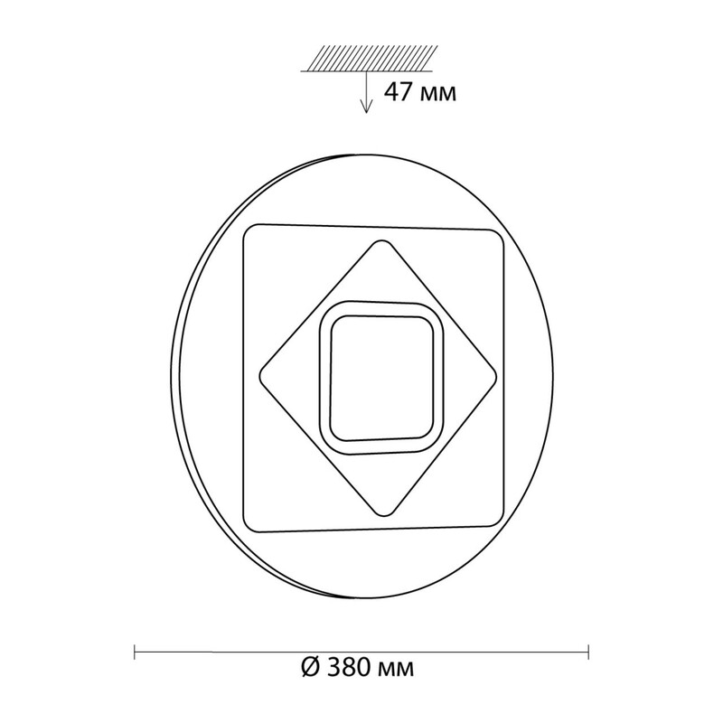3037/DL COLOR SN 000 Светильник пластик/белый/хром LED 48Вт 3000-6500K D380 IP43 пульт ДУ/RGB/LampSmart COVA